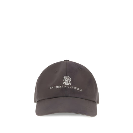 Șapcă Brunello Cucinelli maro din bumbac