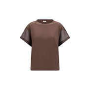Brunello Cucinelli Brown Cotton T-Shirt