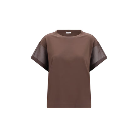 Brunello Cucinelli Brown Cotton T-Shirt