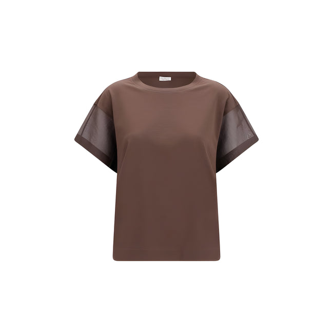 Brunello Cucinelli Brown Cotton T-Shirt