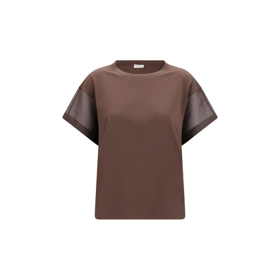 Brunello Cucinelli Brown Cotton T-Shirt