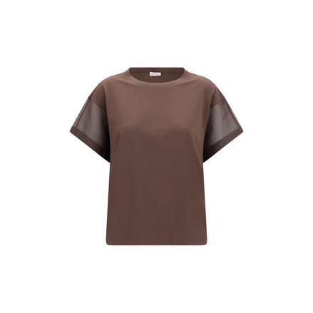 Brunello Cucinelli Brown Cotton T-Shirt