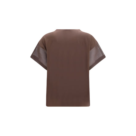 Brunello Cucinelli Brown Cotton T-Shirt
