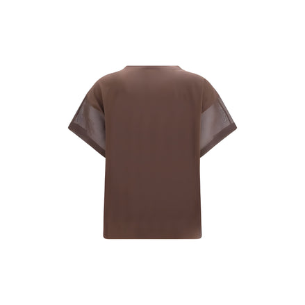 Brunello Cucinelli Brown Cotton T-Shirt