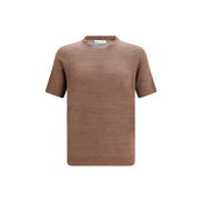 Brunello Cucinelli Brown Linen T-Shirt