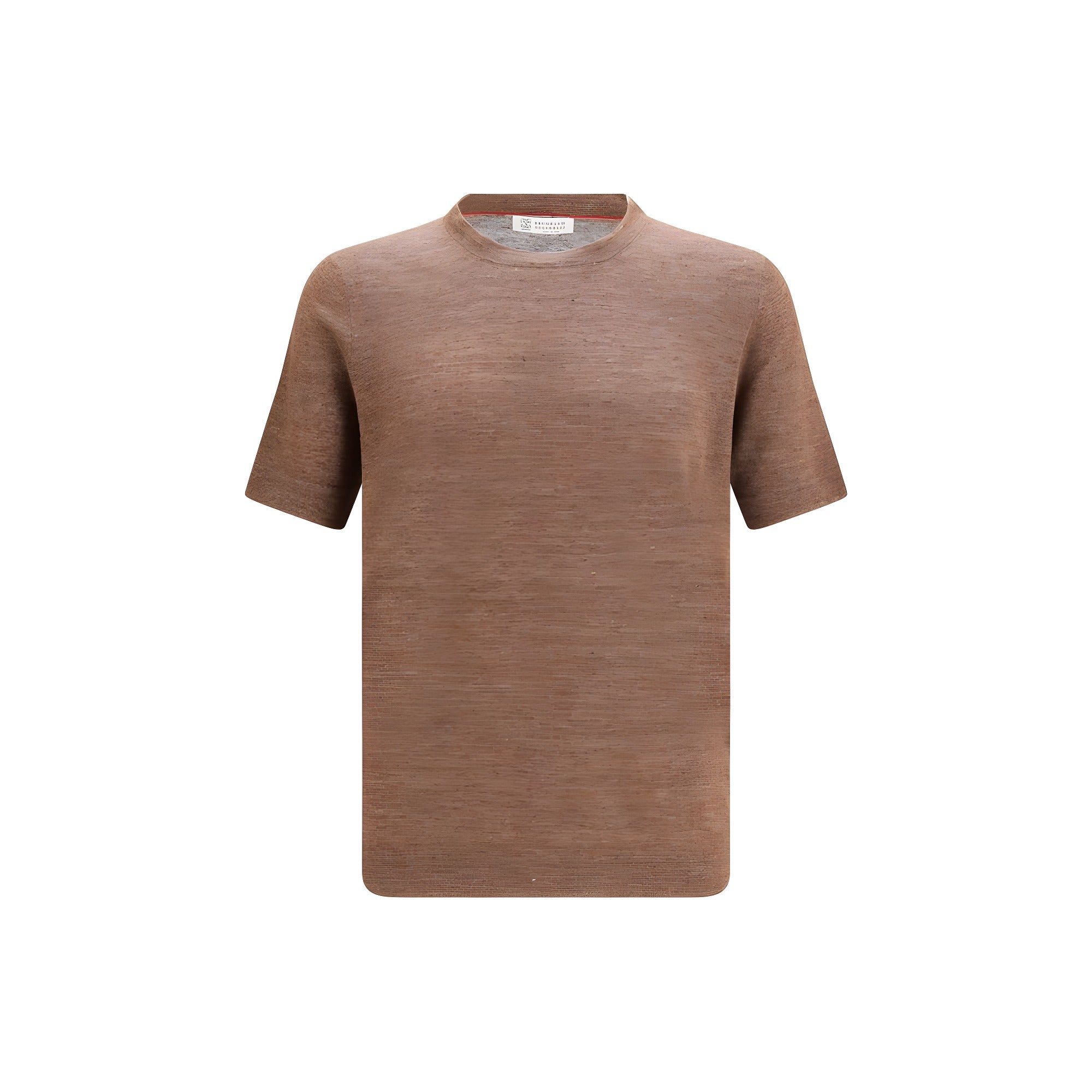 Brunello Cucinelli Brown Linen T-Shirt