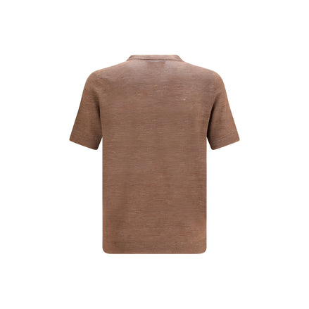 Tricou maro din in Brunello Cucinelli
