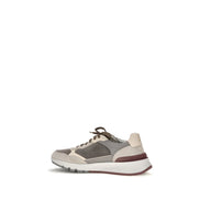 Sneakers chunky Brunello Cucinelli gri din piele