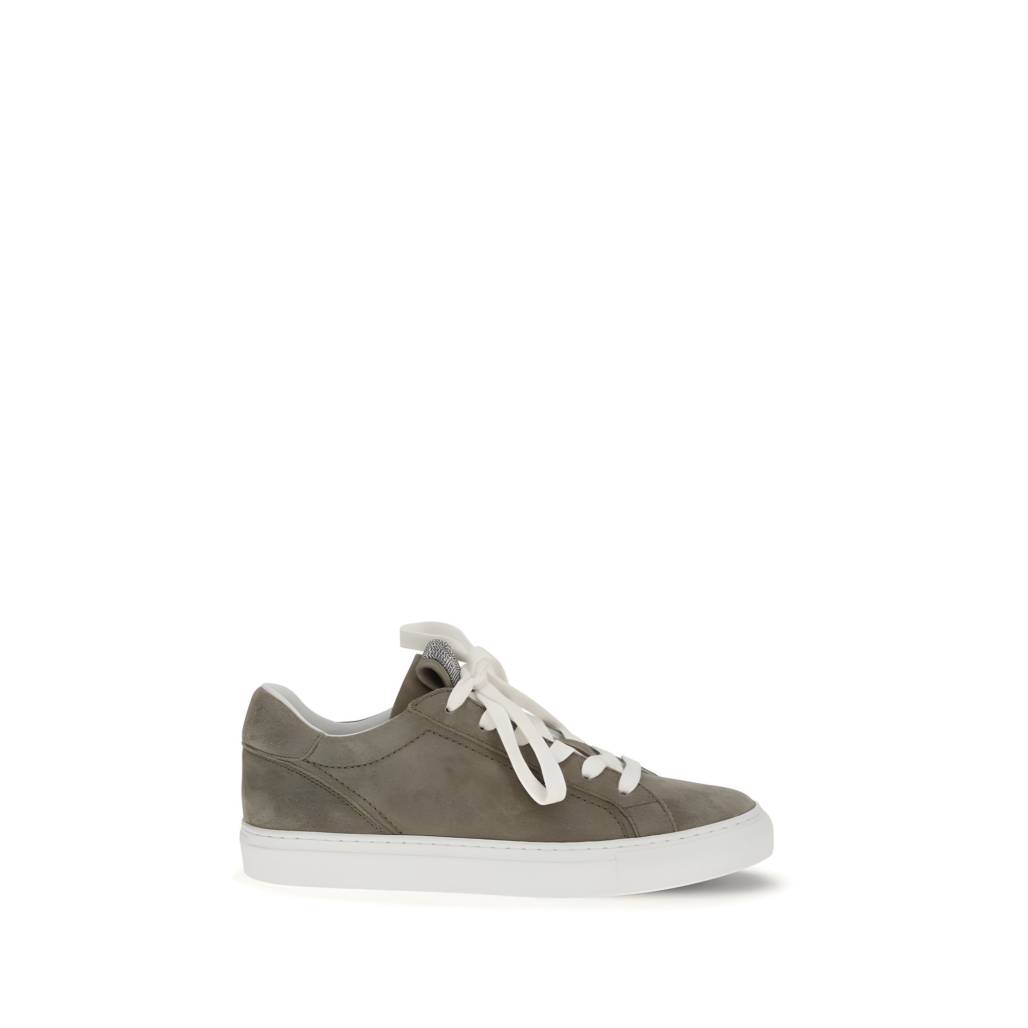 Sneakers Brunello Cucinelli gri din piele