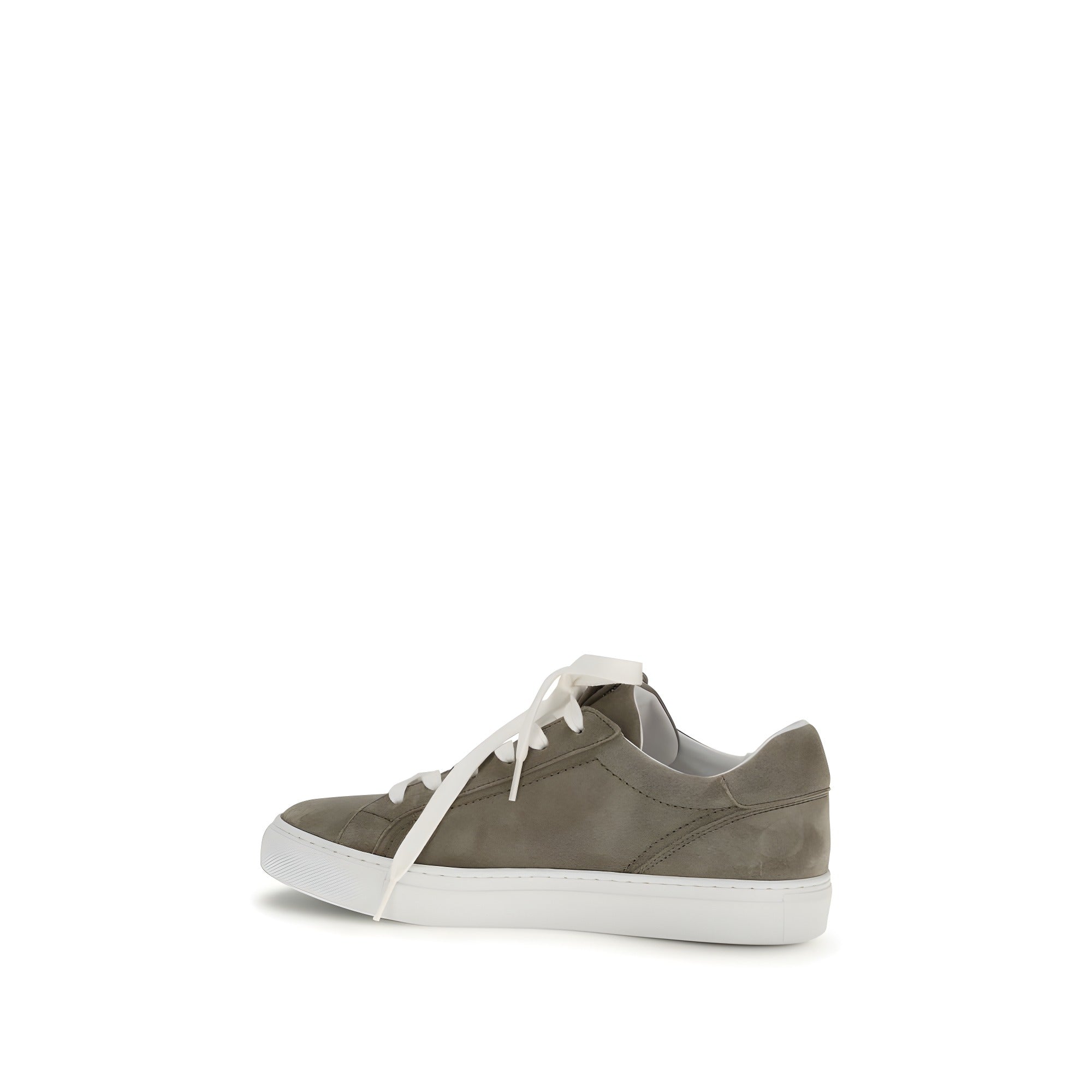 Sneakers Brunello Cucinelli gri din piele