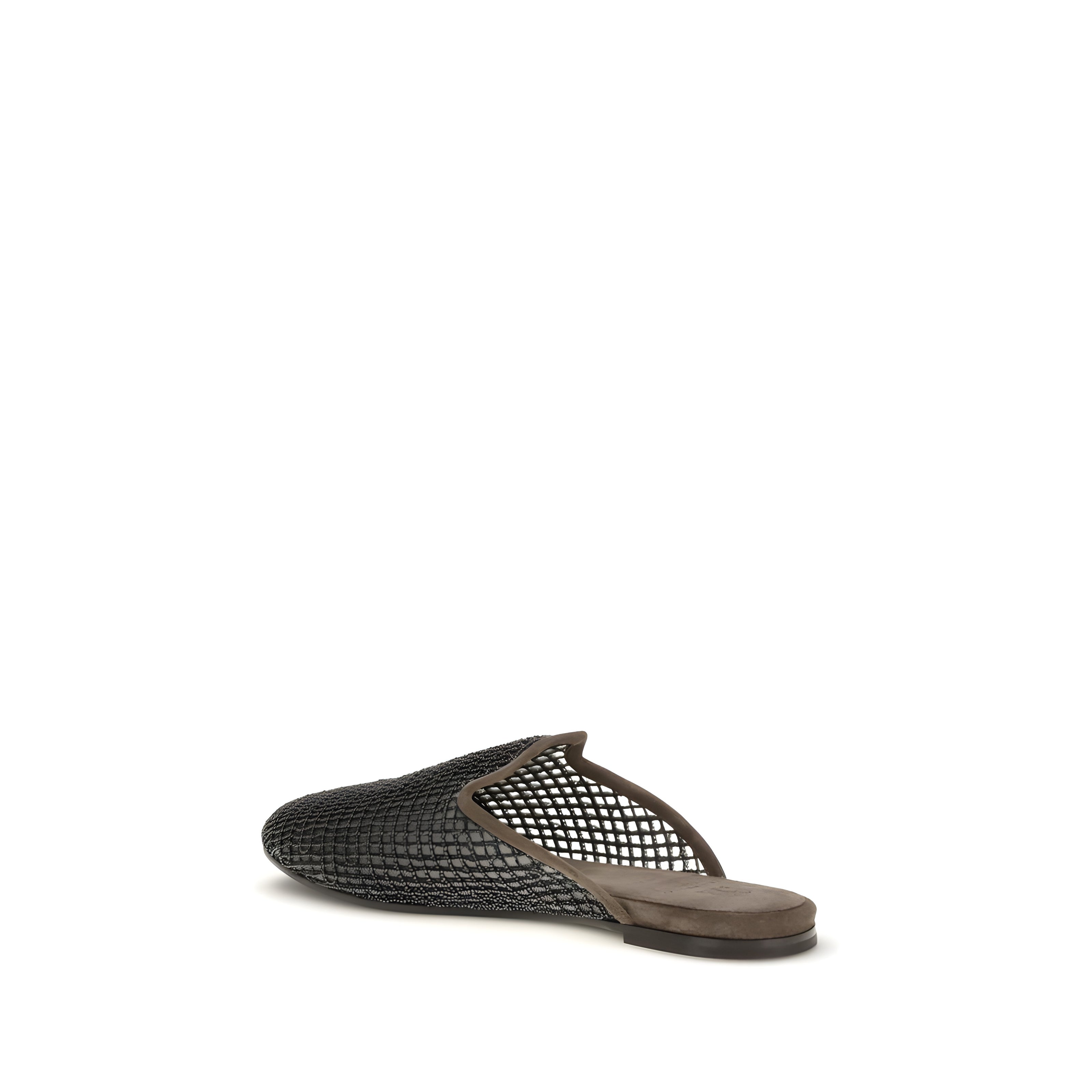 Brunello Cucinelli Grey Mules