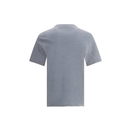 Tricou Brunello Cucinelli gri din bumbac