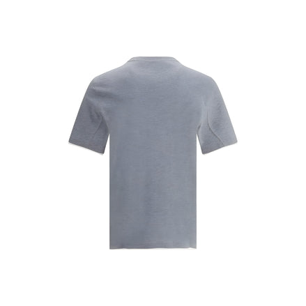 Tricou Brunello Cucinelli gri din bumbac