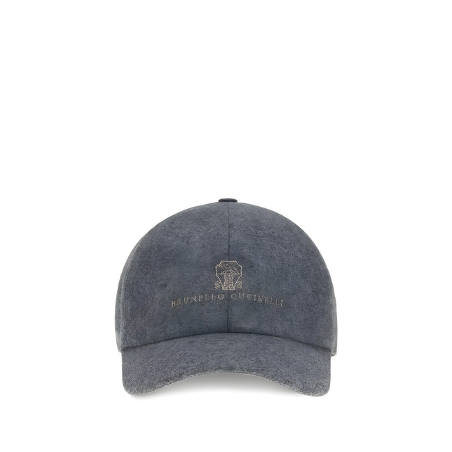 Brunello Cucinelli Gray Wool Cap (Baseball Hat)