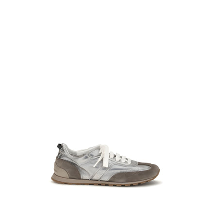Sneakers atletici Brunello Cucinelli multicolori din piele întoarsă