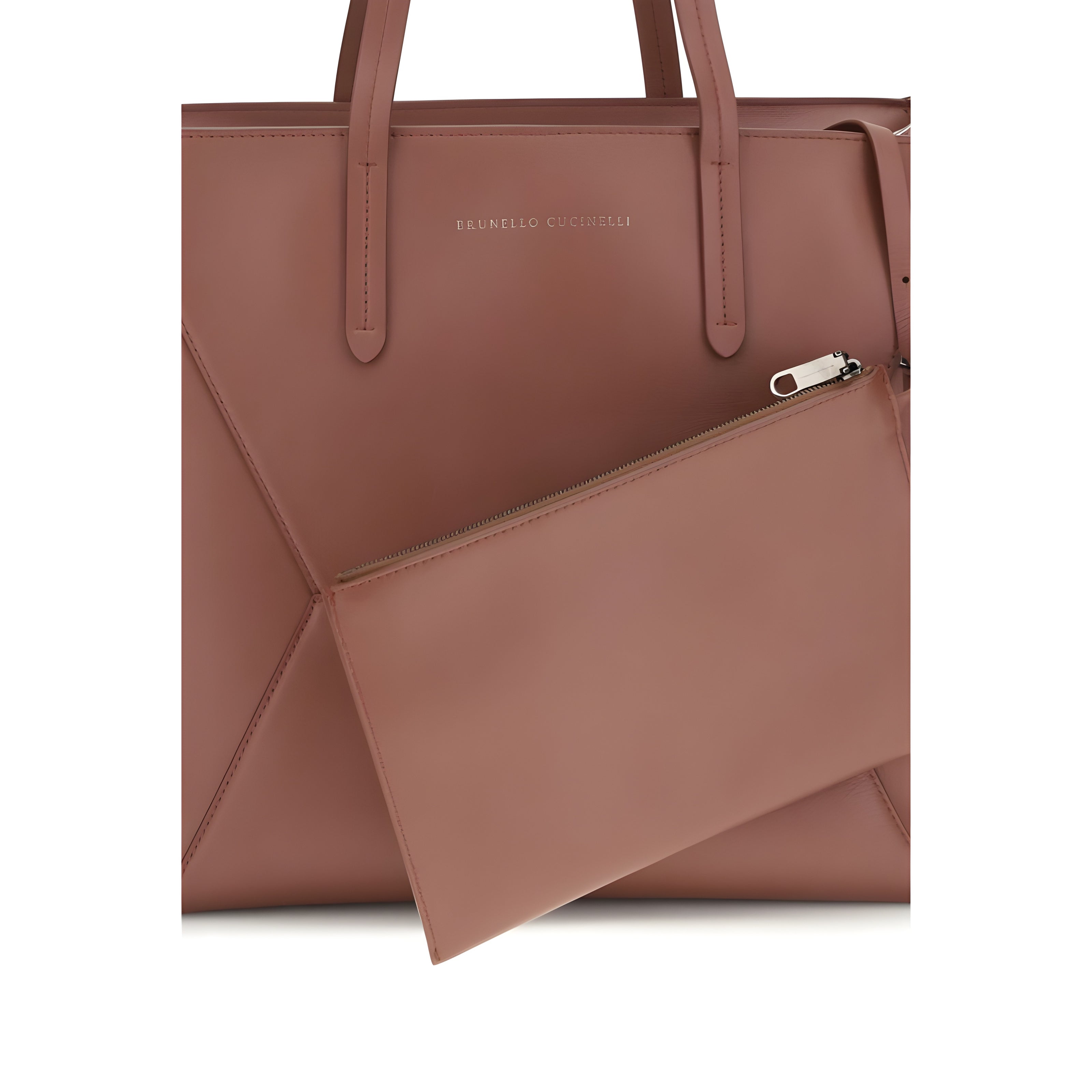 Brunello Cucinelli Geantă de umăr din piele de vițel multicoloră