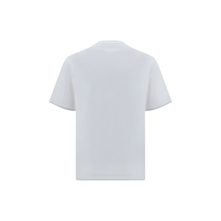 Brunello Cucinelli Tricou Alb din Bumbac