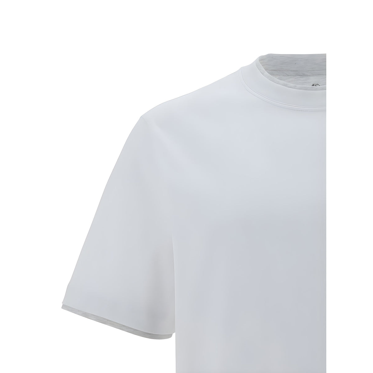 Brunello Cucinelli Tricou Alb din Bumbac