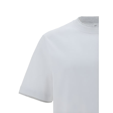 Brunello Cucinelli Tricou Alb din Bumbac