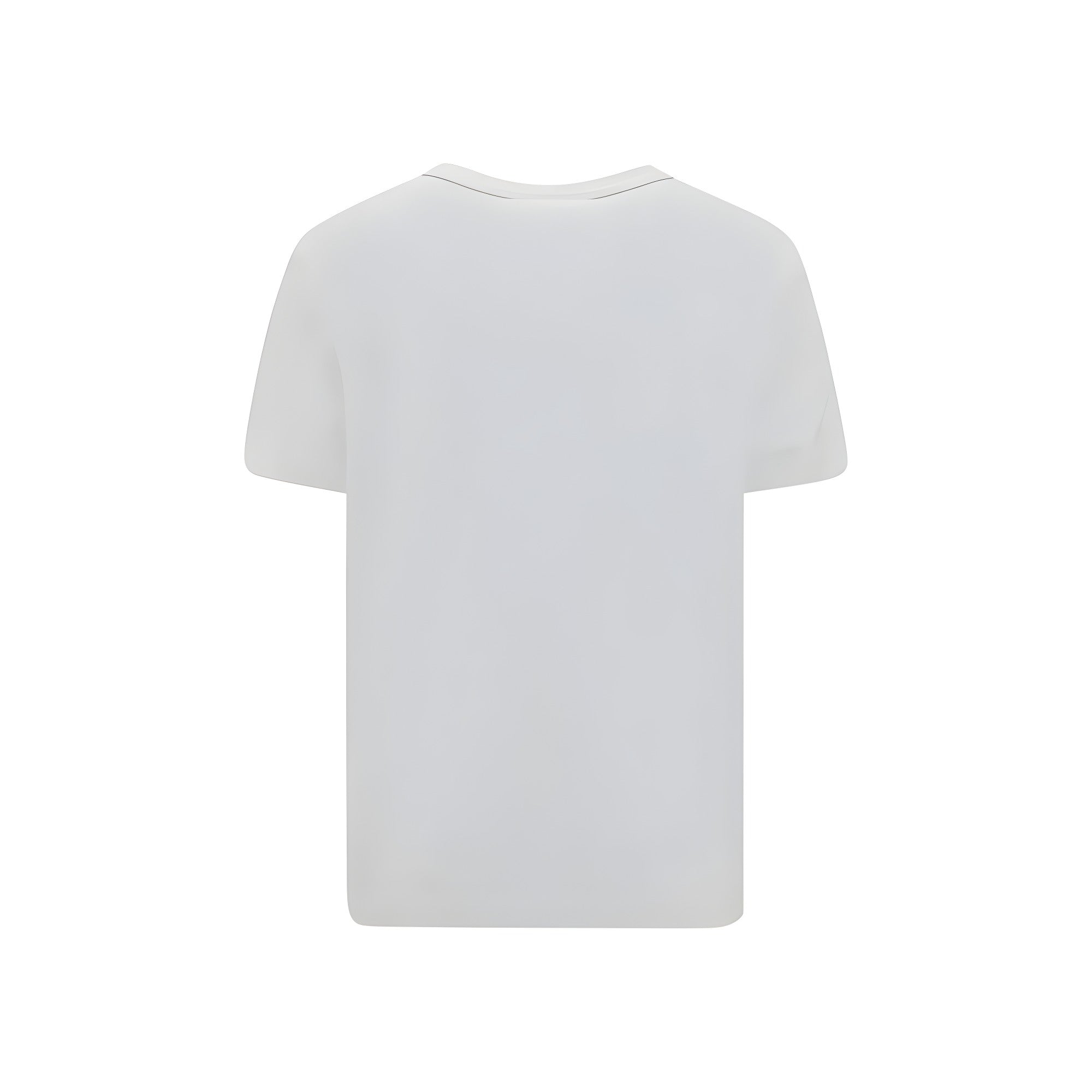 Tricou Brunello Cucinelli alb din bumbac