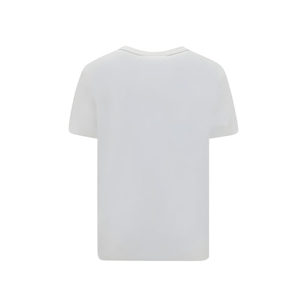 Tricou Brunello Cucinelli alb din bumbac
