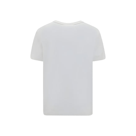Tricou Brunello Cucinelli alb din bumbac