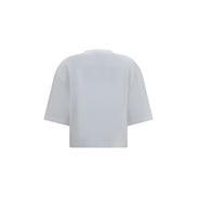 Tricou Brunello Cucinelli alb din bumbac oversize