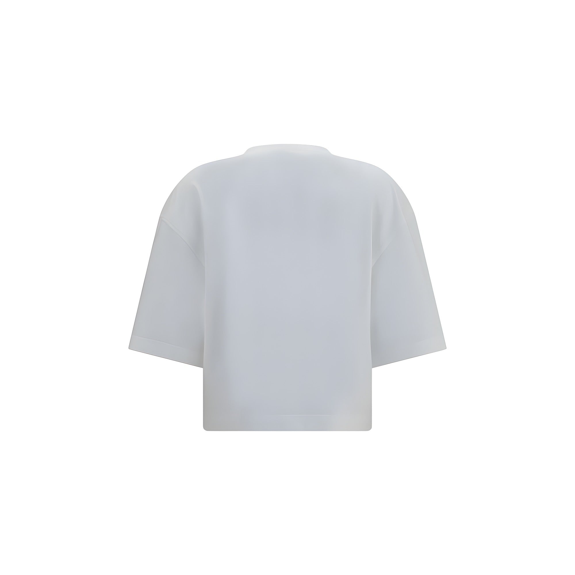 Tricou Brunello Cucinelli alb din bumbac oversize