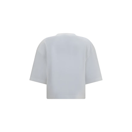 Tricou Brunello Cucinelli alb din bumbac oversize