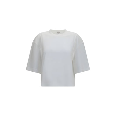 Tricou Brunello Cucinelli alb din bumbac
