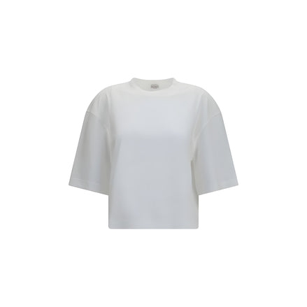 Tricou Brunello Cucinelli alb din bumbac