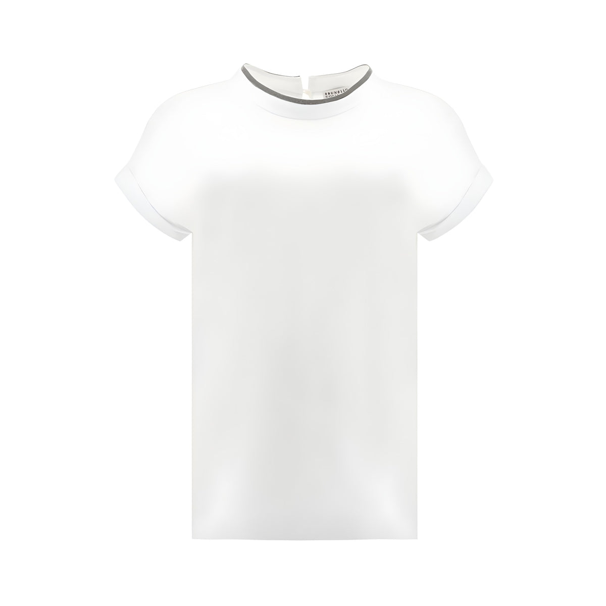 Brunello Cucinelli Tricou Alb din Elastan