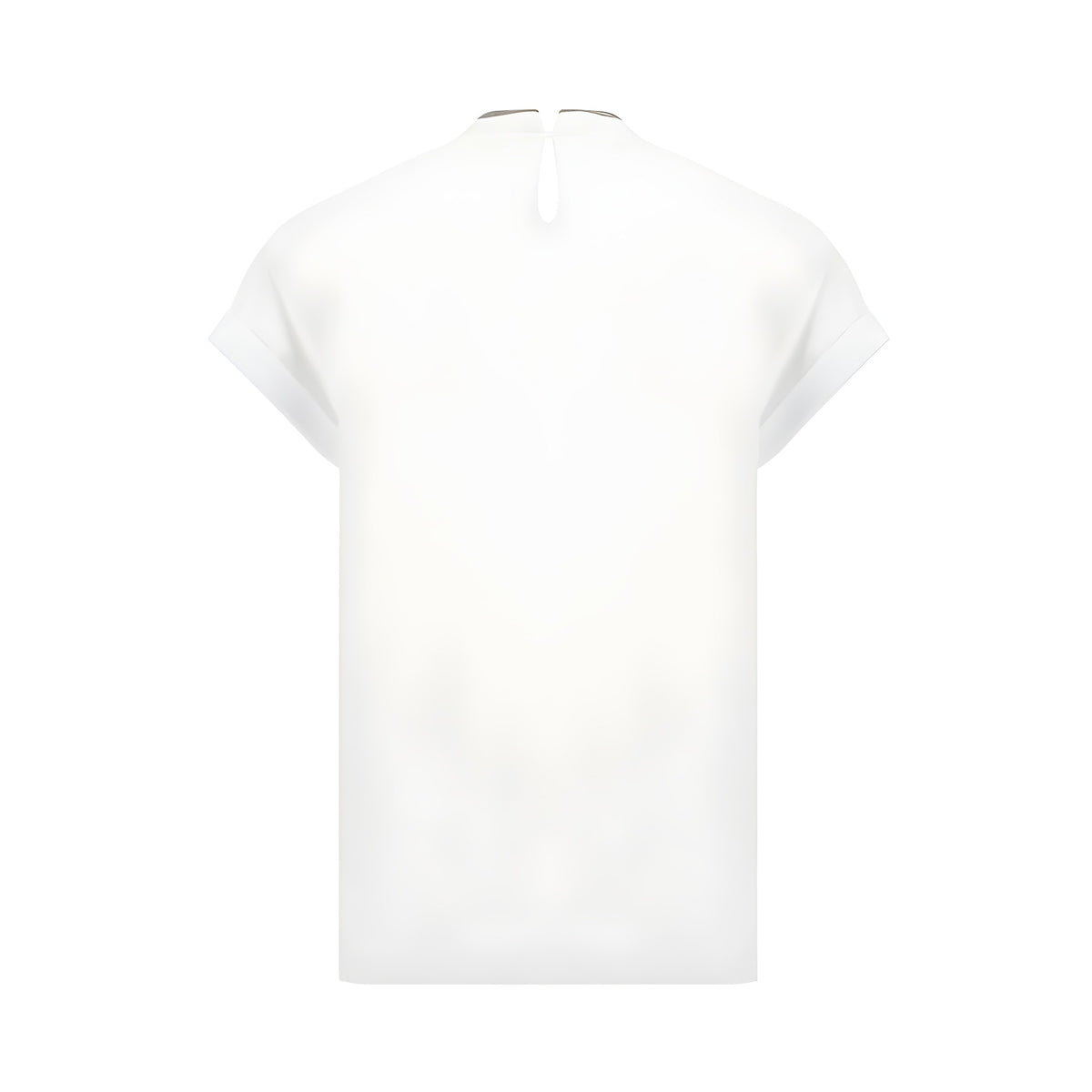 Brunello Cucinelli Tricou Alb din Elastan