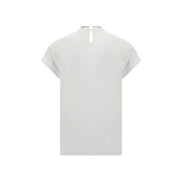 Brunello Cucinelli Tricou Alb din Elastan