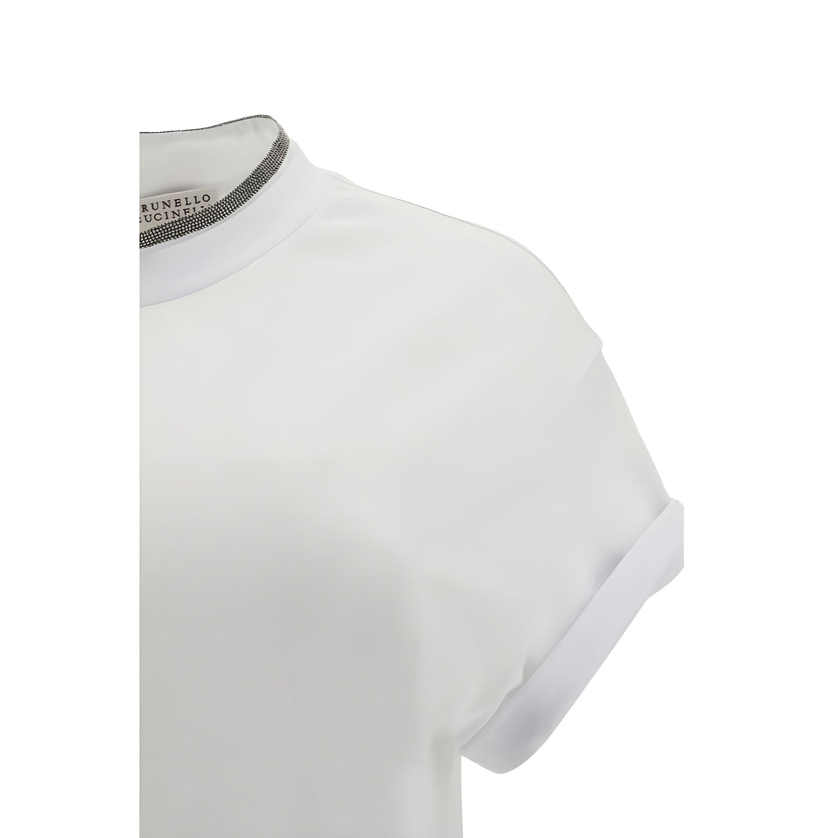Brunello Cucinelli Tricou Alb din Elastan