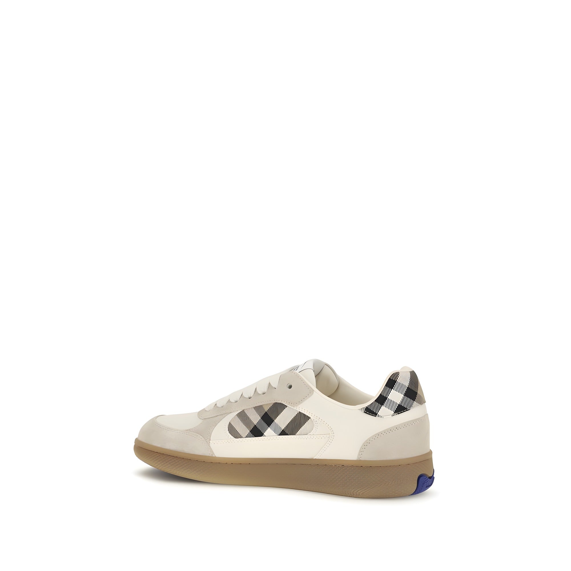 Burberry Beige Leather Low Top Sneakers