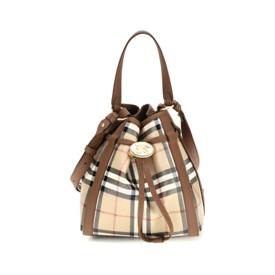Burberry Geantă Bucket Bej din Piele