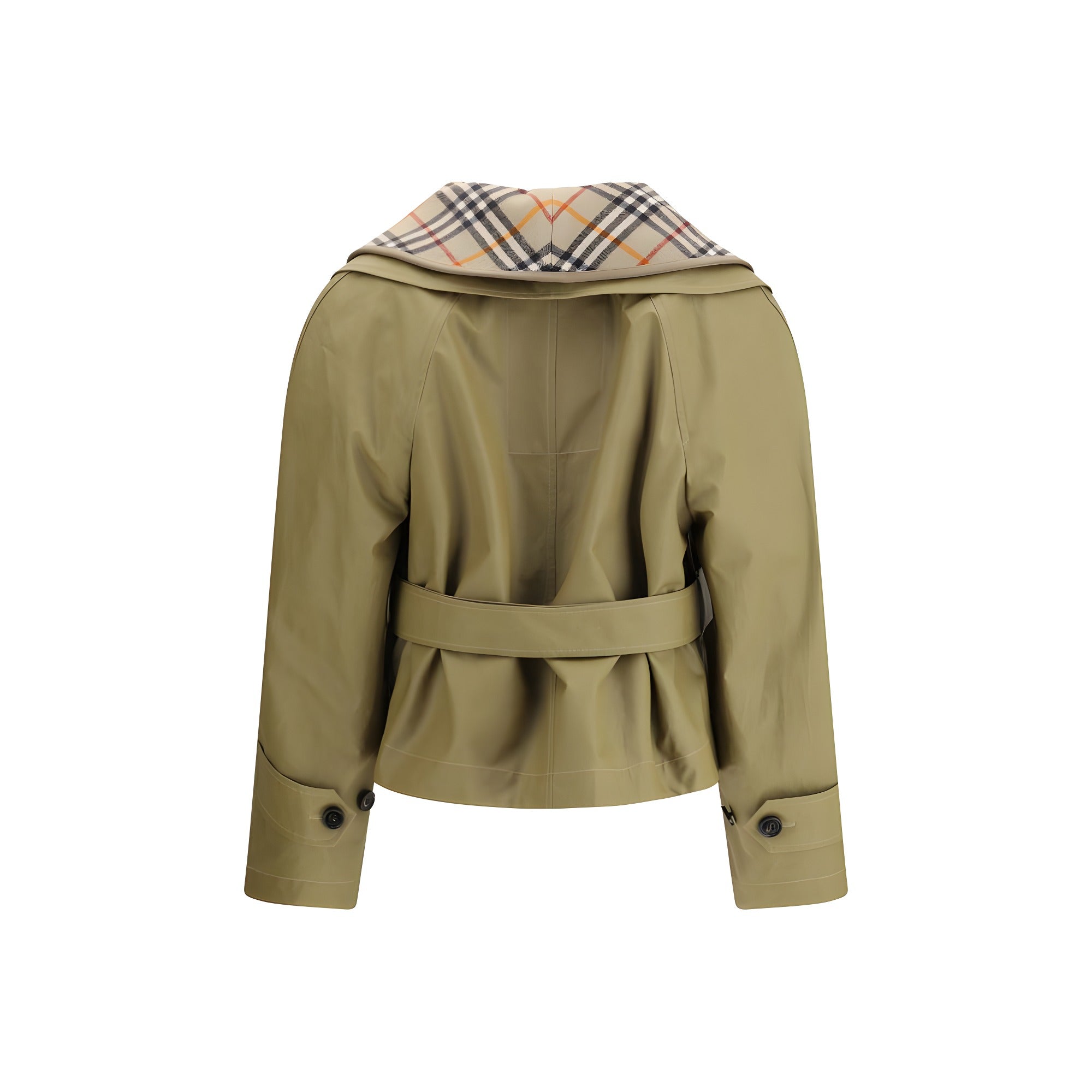 Jachetă lungă Burberry bej din bumbac