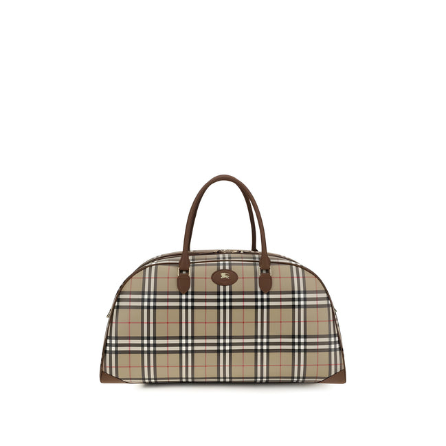 Geantă de umăr Burberry bej din bumbac