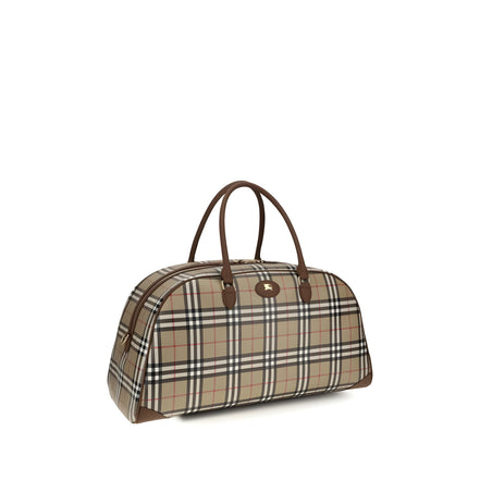 Geantă de umăr Burberry bej din bumbac