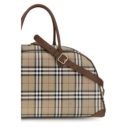 Geantă de umăr Burberry bej din bumbac