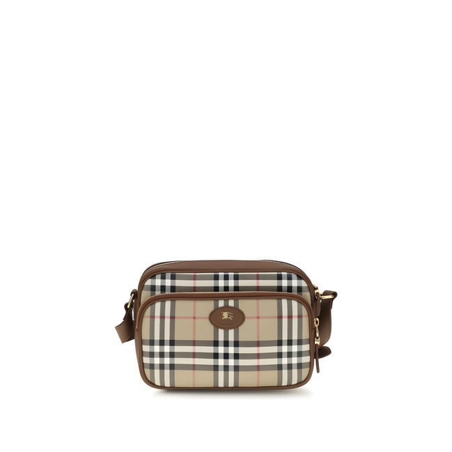 Geantă de umăr Burberry bej din bumbac