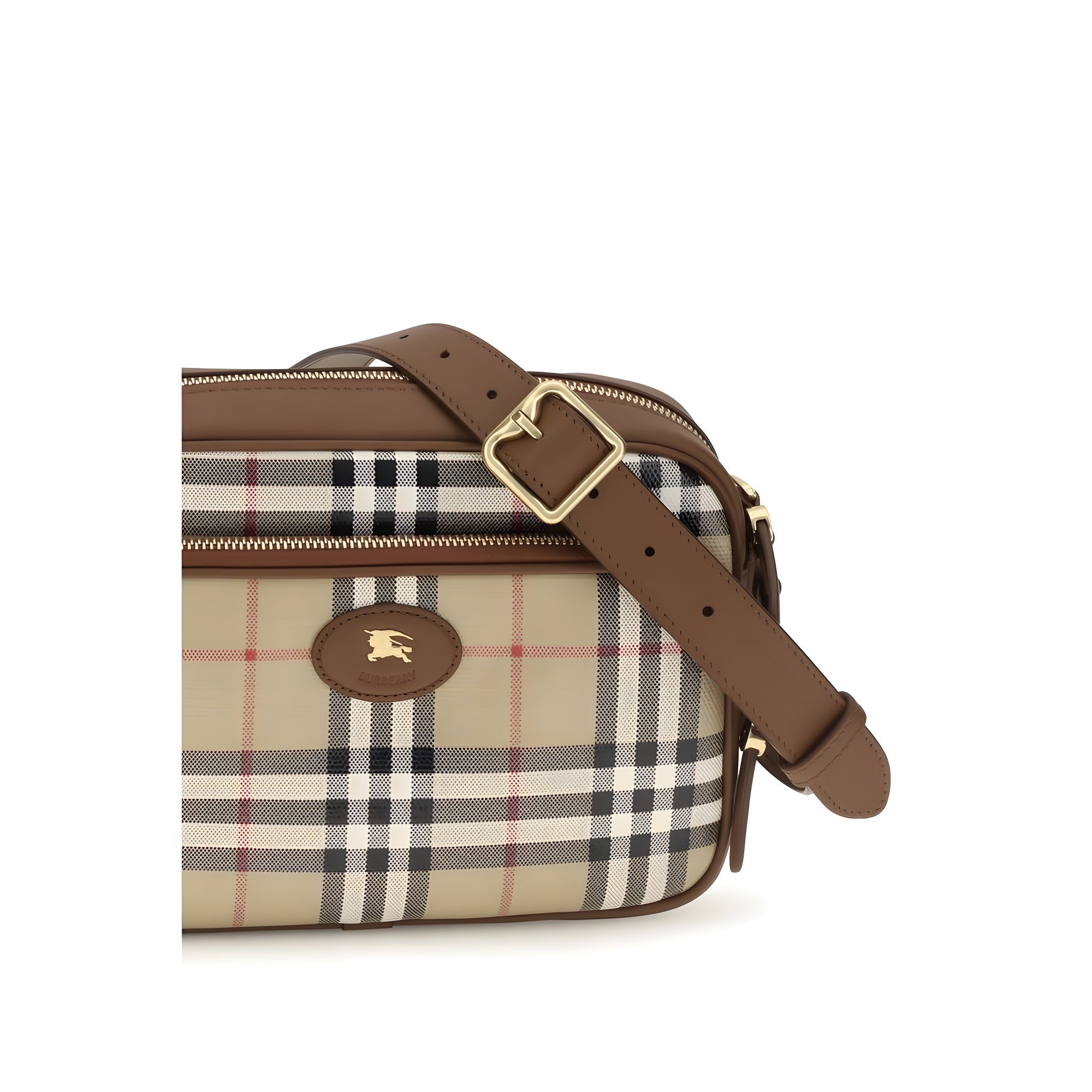Geantă de umăr Burberry bej din bumbac