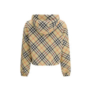 Jachetă lungă Burberry bej din poliester
