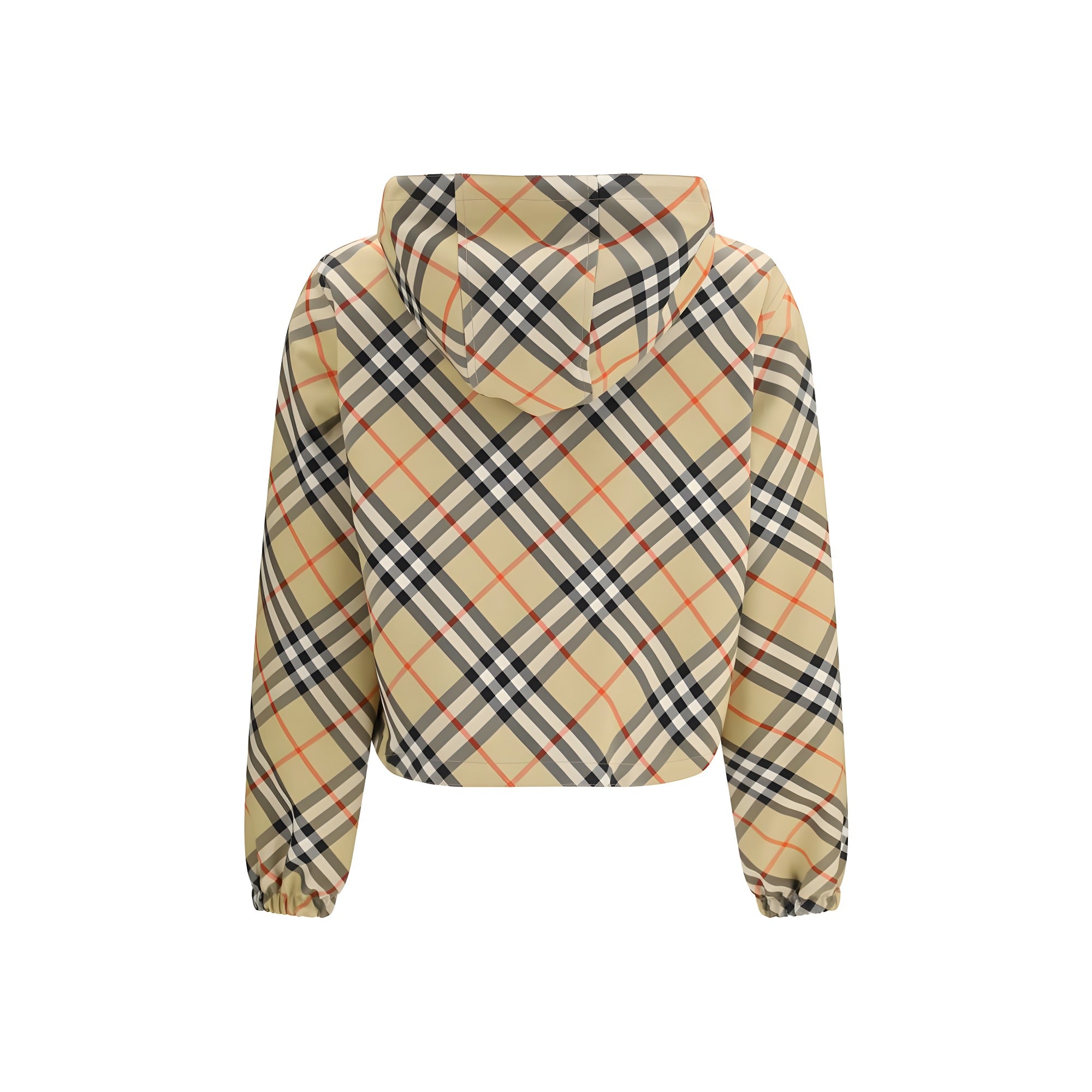 Jachetă lungă Burberry bej din poliester