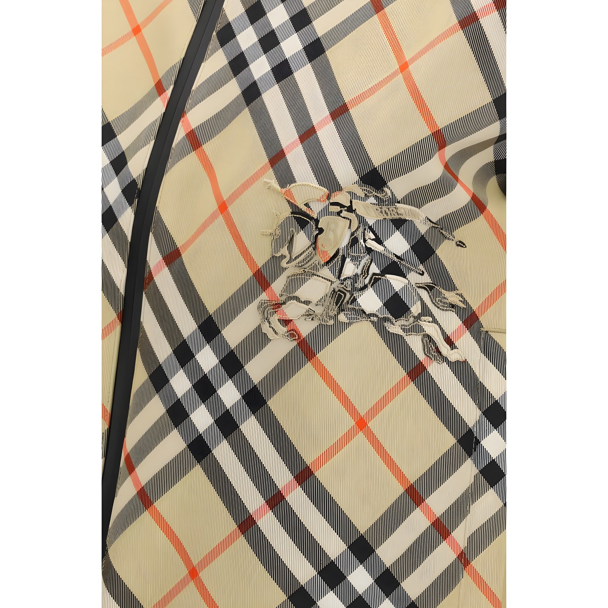 Jachetă lungă Burberry bej din poliester