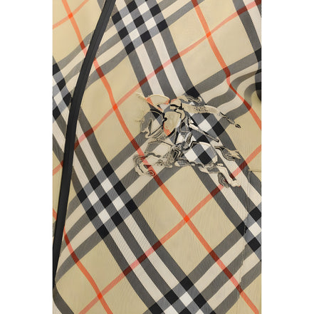 Jachetă lungă Burberry bej din poliester