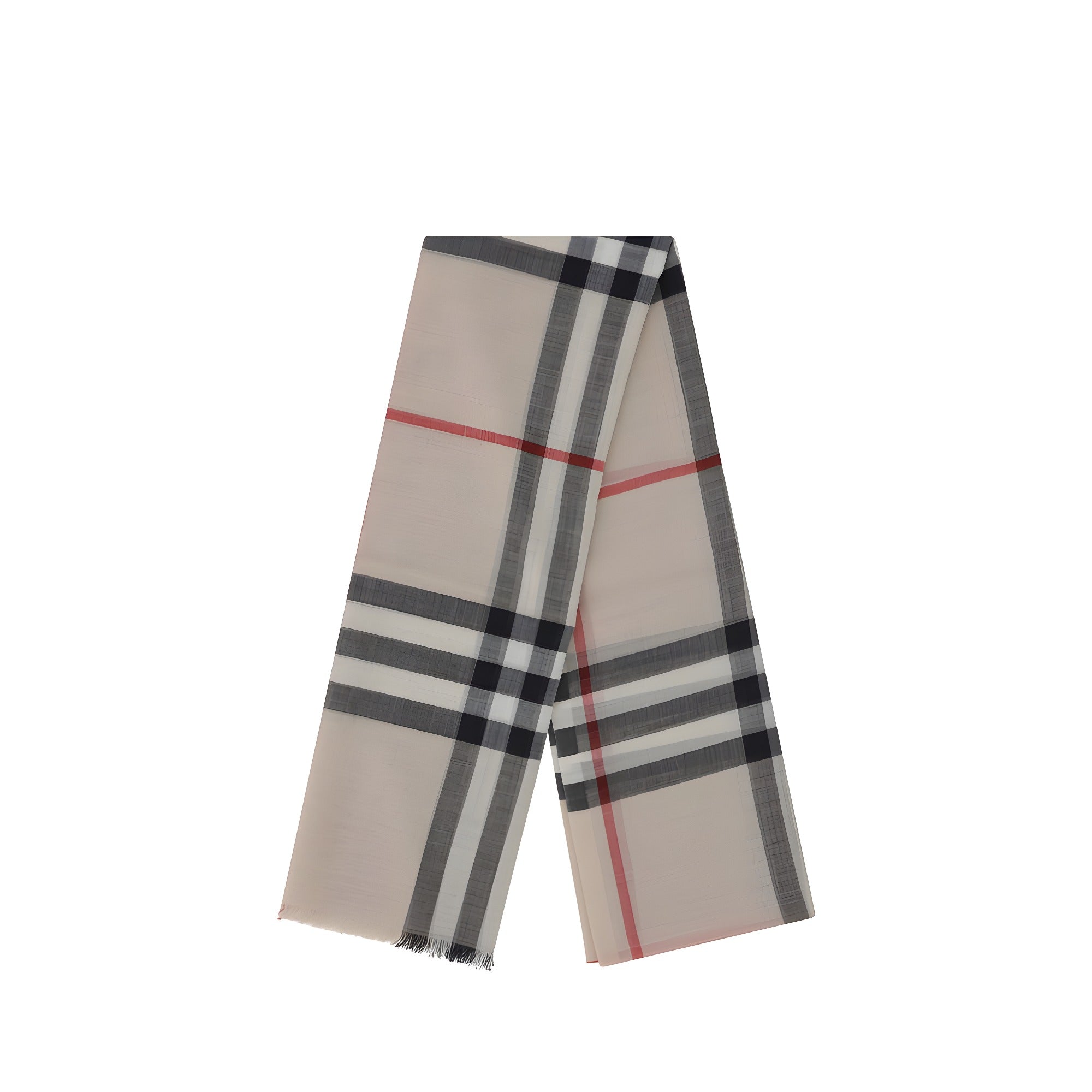 Burberry Beige Silk Blend Scarf
