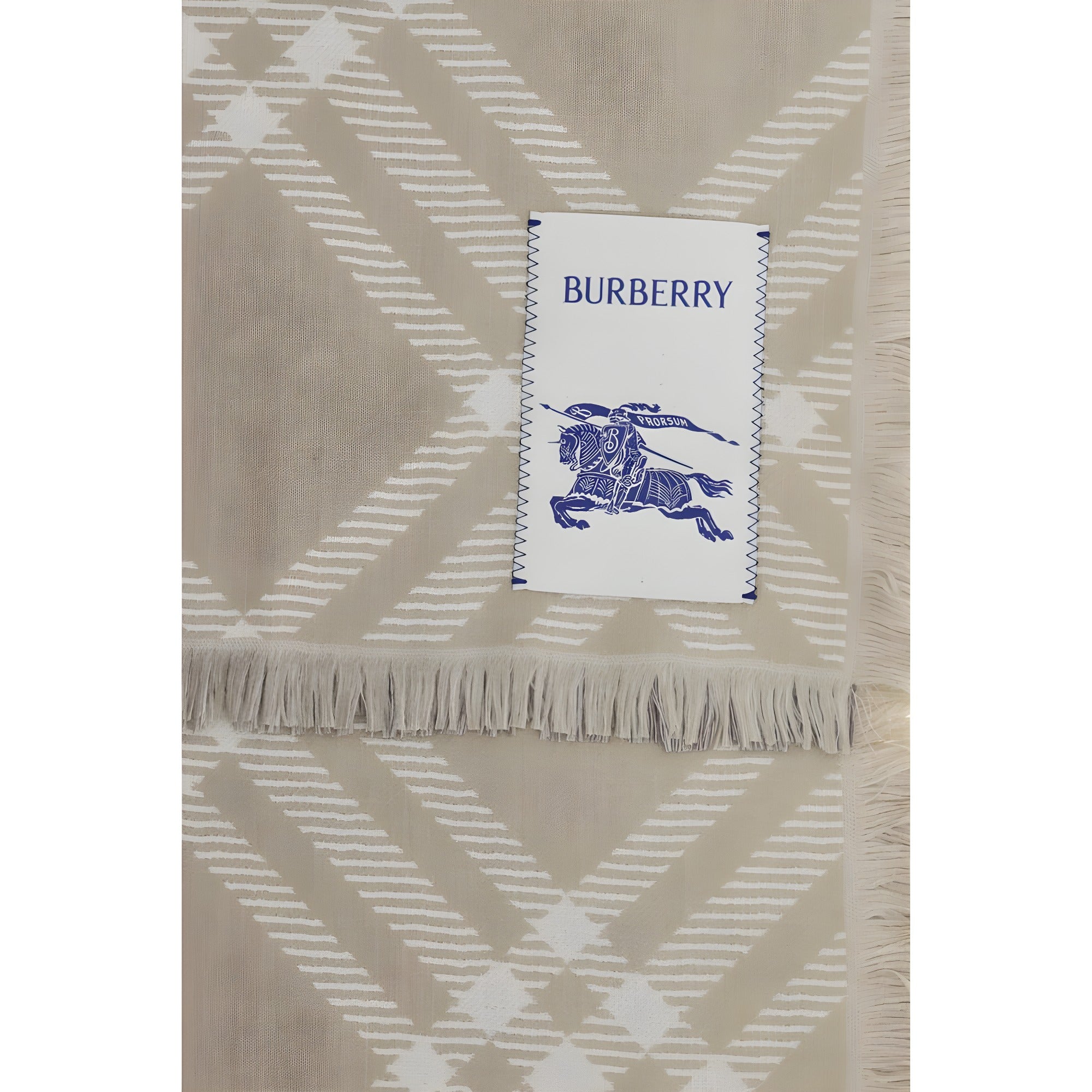 Eșarfă Burberry bej din lână