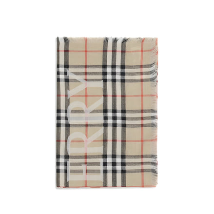 Eșarfă Burberry din lână bej